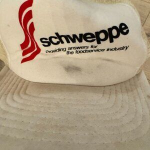 Vintage Schweppe Foodservice Foam‎ Mesh Trucker Hat Snapback
